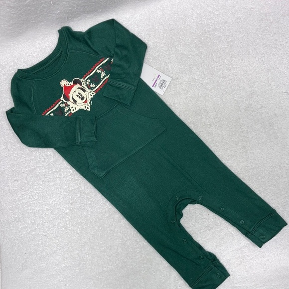 Disney jumping beans holiday Christmas Mickey Mouse romper - Picture 1 of 6